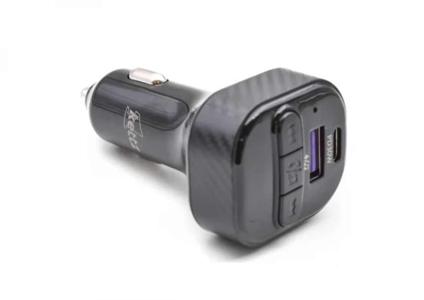 FM Transmiter i punjač Kettz Yare Bluetooth/QC3.1/Type-C PD30W/LED