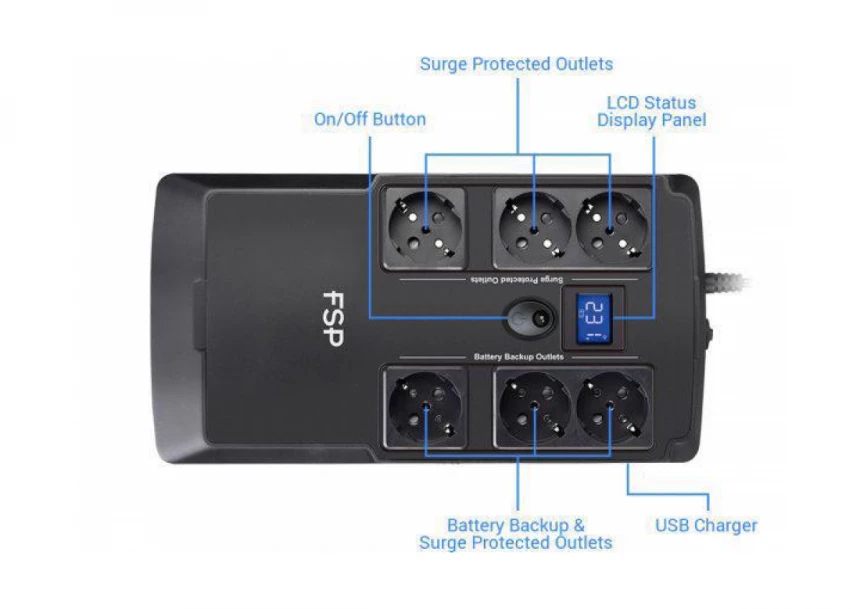 FSP UPS Nano Fit 800 800 VA / 480W