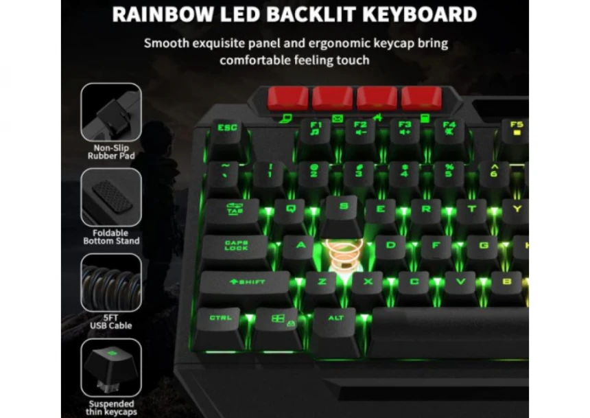 Gaming komplet Aula T650 4u1, USB, Zicni