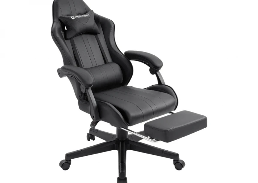 Gaming stolica Defender Azure crna