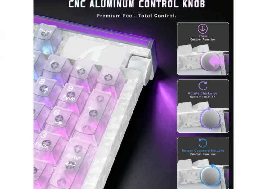 Gaming tastatura Attack Shark R98HE Magnetic Switch/RT/Snap Tap/DKS/MT/TGL/Ice Ninja
