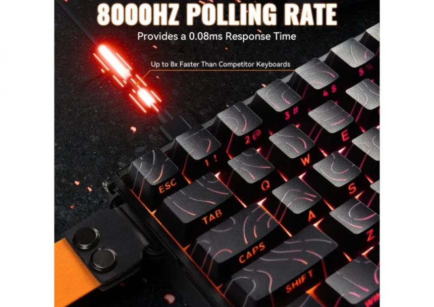 Gaming tastatura Attack Shark X68MAX Magnetic Switches/RT/SnapTap/DKS/MT/TGL/Aluminium/Black cont