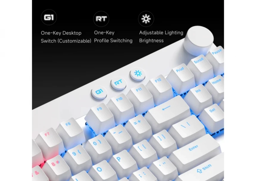 Gaming tastatura MCHOSE Mix 87 Hall Effect Magnetic Switch white