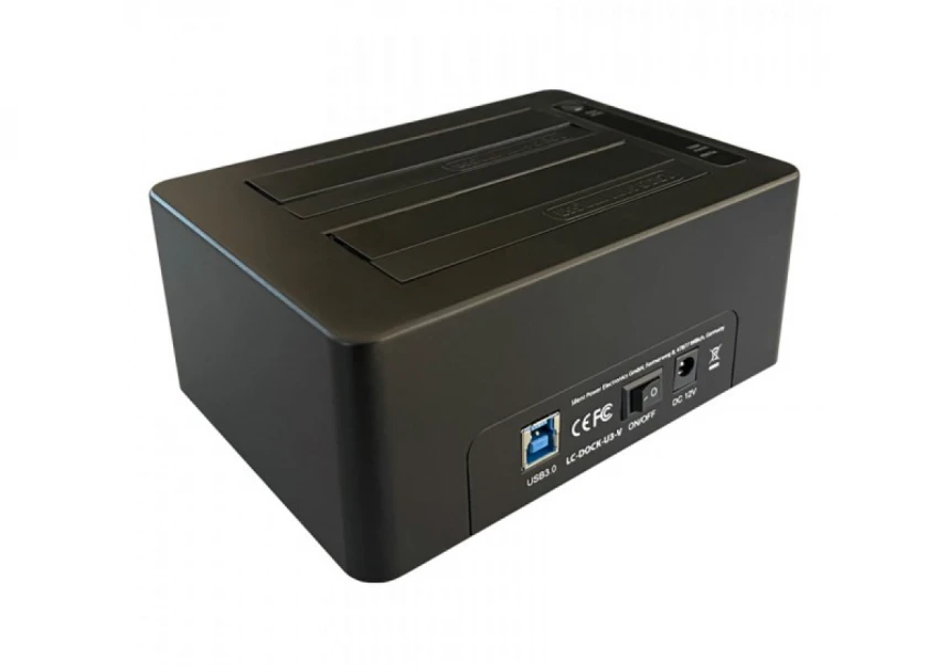 HDD D. Station dual bay LC-DOCK-U3-V 2xSSD/HDD Black, USB 3.0