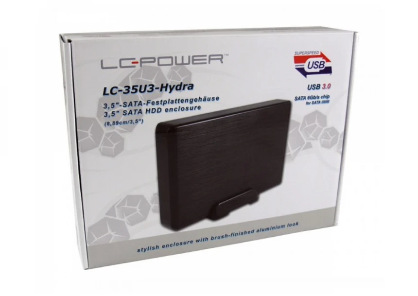HDD Rack LC Power 3.5" LC-35U3-Hydra SATA HDD/SSD USB3.0, crni