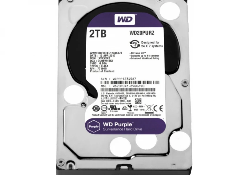 HDD WD 2TB WD22PURZ SATA3 256MB Caviar P...