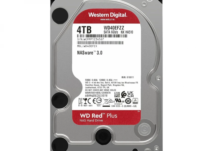 HDD WD 4TB WD40EFZZ Red Plus 5400RPM 128...