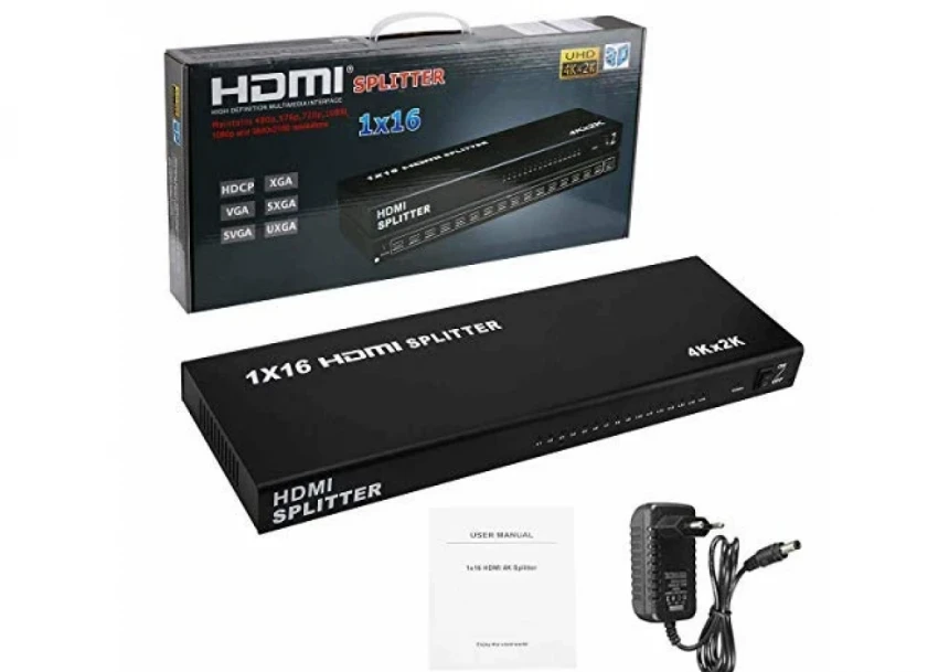 HDMI spliter 1x16 12V/3A ver.1.4 KT-HSP-...