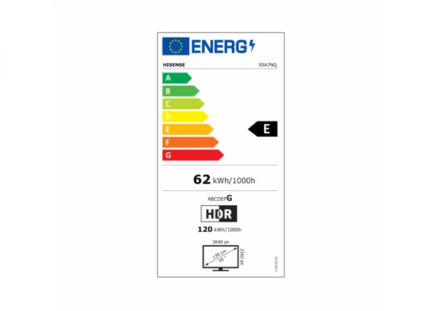 Hisense smart 4K TV 55" HIS-55A7NQ