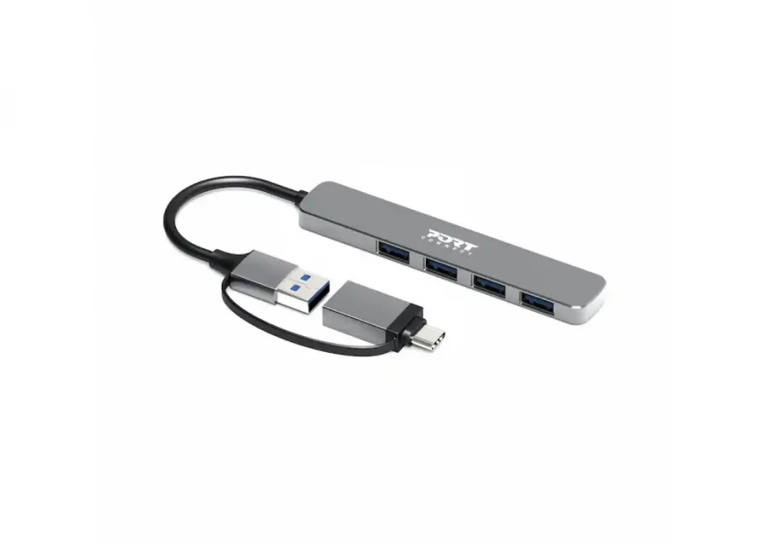 HUB Port Designs USB-C / USB-A vers 4 ports USB-A 3.0 5Gbps Slim