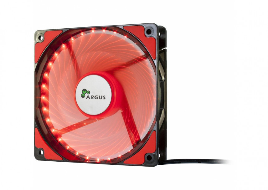 InterTech Fan Argus L-12025 RD, 120mm LED, Red