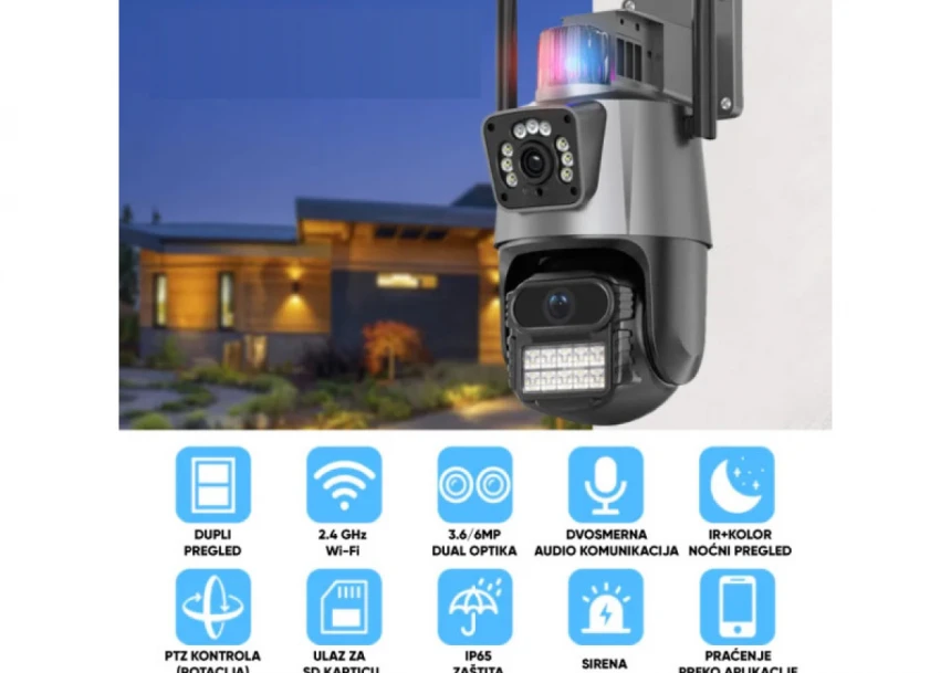 IP WiFi kamera Dual WFIP-4302X