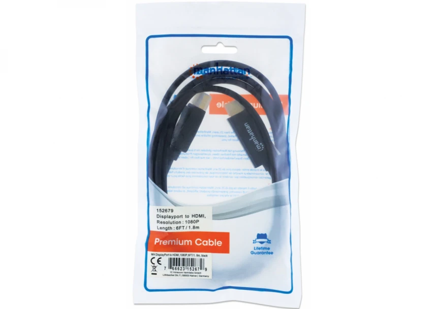 Kabl Manhattan 152679 DisplayPort/M - HDMI/M 1080/1,8m