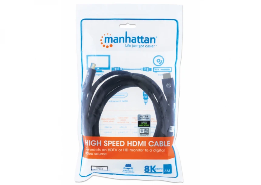 Kabl Manhattan 355957 HDMI M/M 8K/60Hz/48G/3m