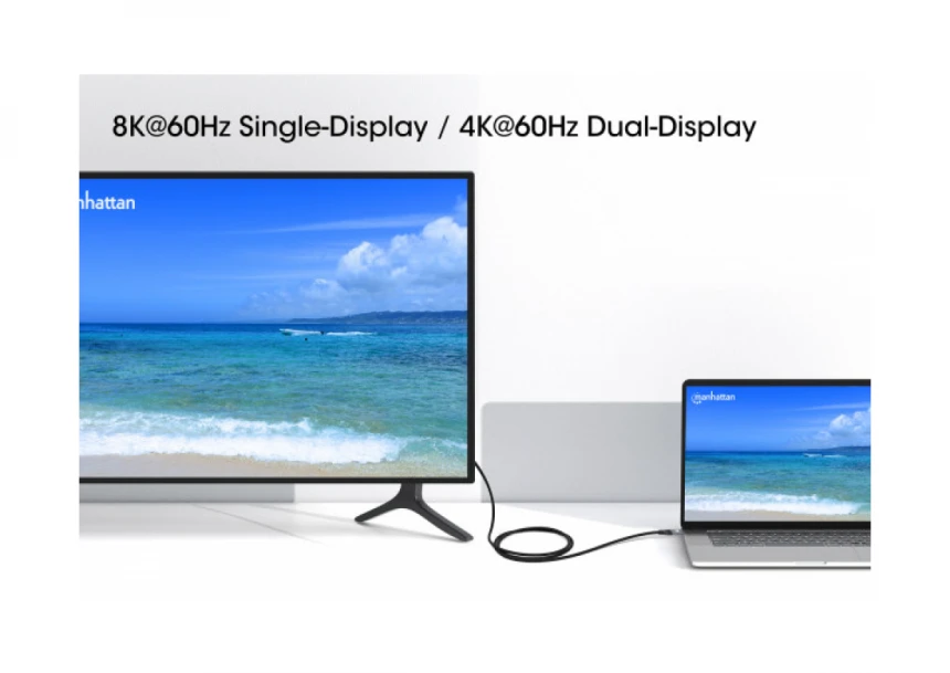 Kabl Manhattan 356374 USB-C M/M 3.1/8K/60Hz/Thunderbolt 4/40Gbps/PD/1m