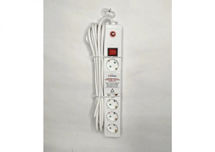 KABL Produžni 6r/5m sa prekidačem i zašt...