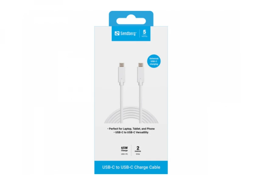 Kabl Sandberg 136-17 USB-C na USB-C Charge Cable 2M, 65W