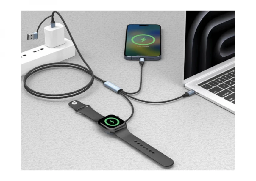 Kabl Sandberg 3u1 441-69 2xUSB-C/Mag Safe/100W