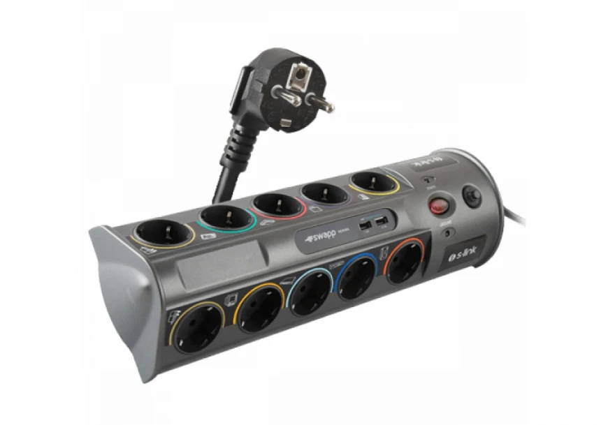 Kabl surge S-Link PRZ01 10xšuko/2xUSB/3m