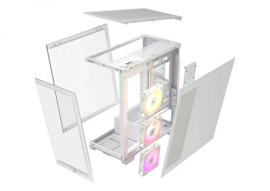 Kućište Corsair 3500X ARGB Mid-Tower White, CC-9011279-WW