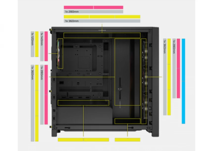 Kuciste Corsair FRAME 4000D LCD RS ARGB Premium Mid-tower, CC-9011326-WW