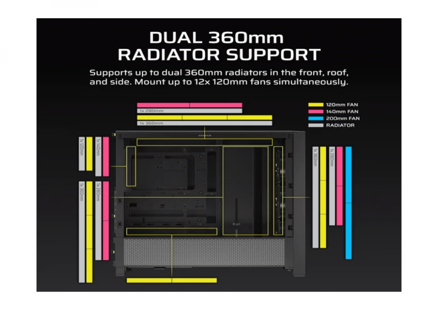 Kucište CORSAIR FRAME 4000D RS Mid-Tower...