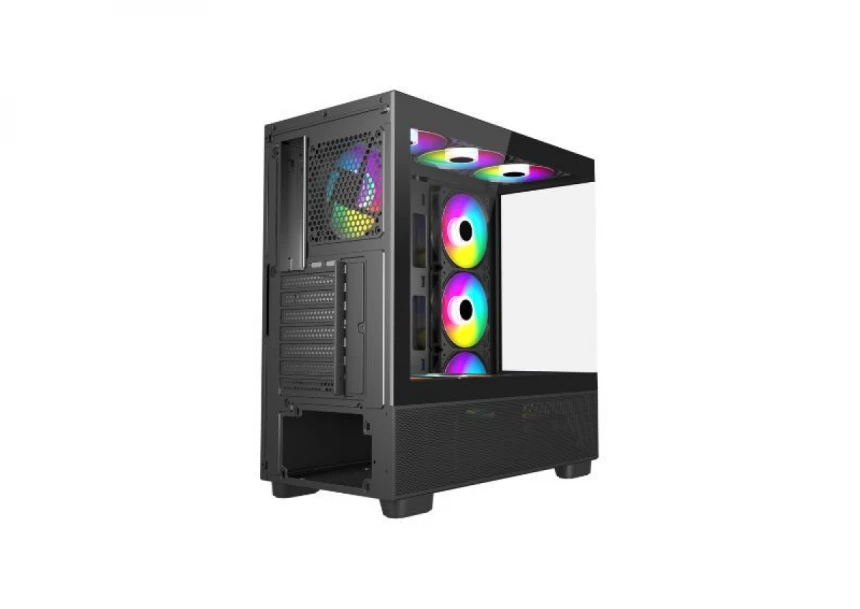 Kućište IG-MAX X218B-4F Black Horizon glass