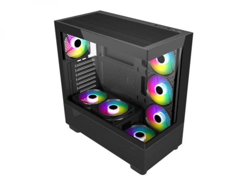 Kućište IG-MAX X218B-4F Black Horizon V2 ARGB glass