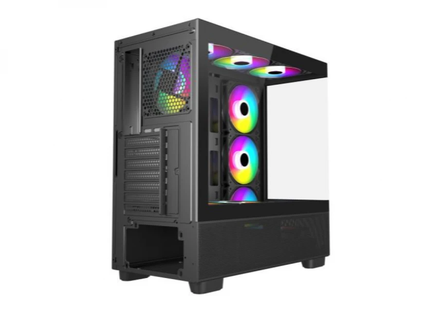 Kućište IG-MAX X218B-4F Black Horizon V2 ARGB glass