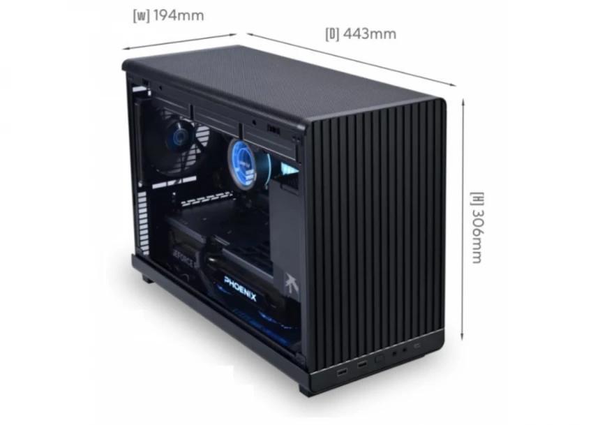 Kućište Lian Li DAN A3 mATX /Crno, A3-mATX Black & WOOD