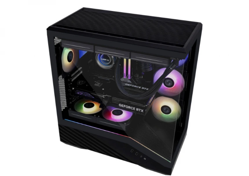 Kućište Lian Li Vector V100 Midi-Tower, ATX, RGB, Window, CRNO