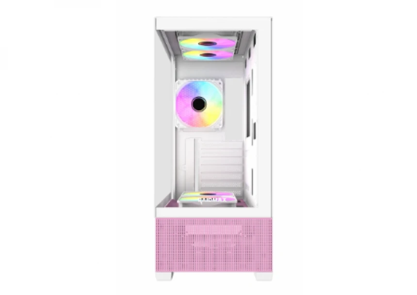 Kuciste Raidmax Infinita I802 Air/Glass/5x 120mm RGB/PINK/i802APKS