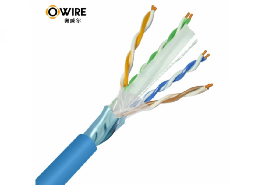 LAN FTP kabl OWIRE Cat6 Solid/CCA/0,56mm/Plavi/305m