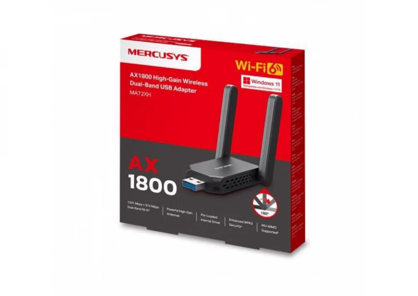 LAN MK Mercusys MA72XH USB WiFi AX1800 High-Gain