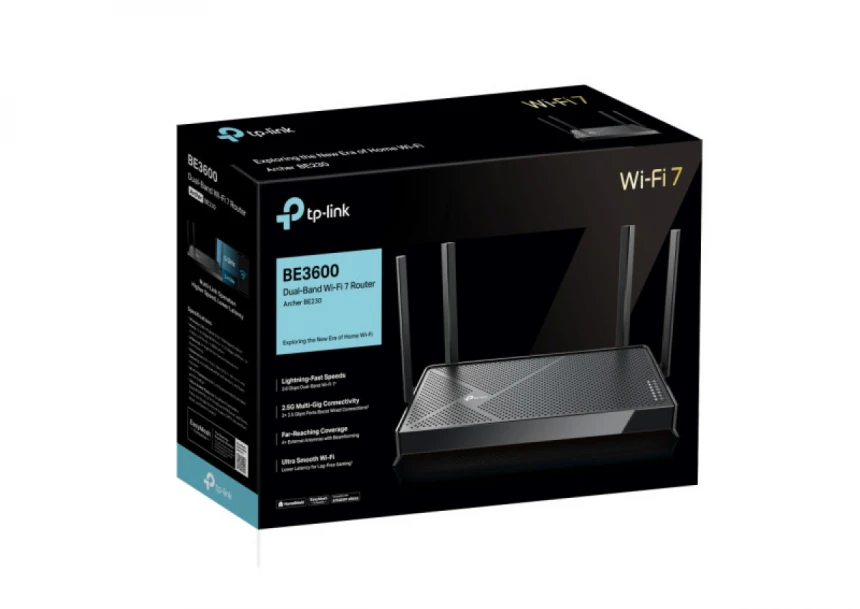 LAN Router TP-LINK Archer BE230 BE3600 WiFi7/2.5Gb WAN/4GLAN