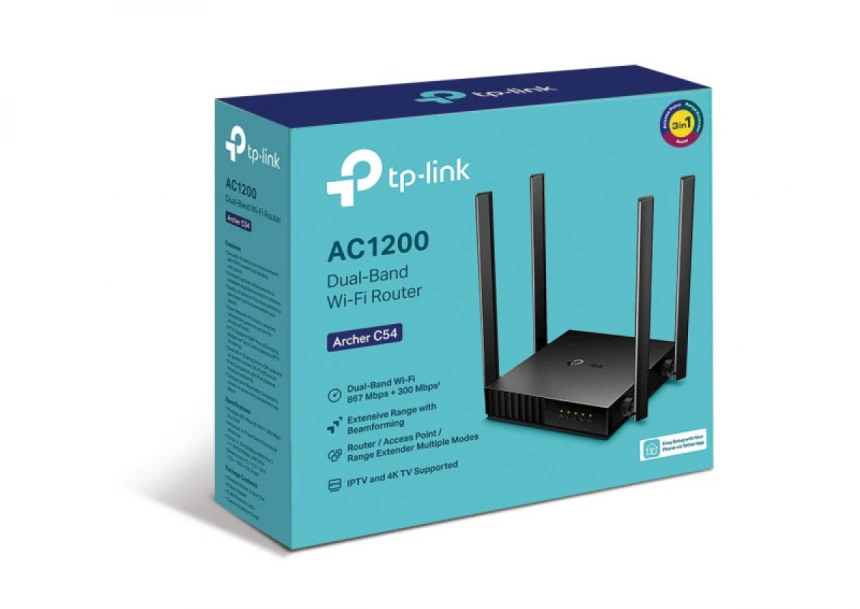 LAN Router TP-LINK ARCHER C54 AC1200/2,4-5GHz/4 antene/AP/RE