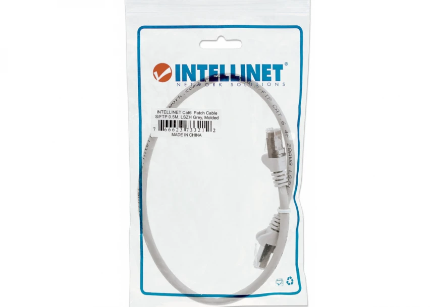 LAN SFTP kabl intellinet 733212 Cat6 CU/Sivi/0,5m