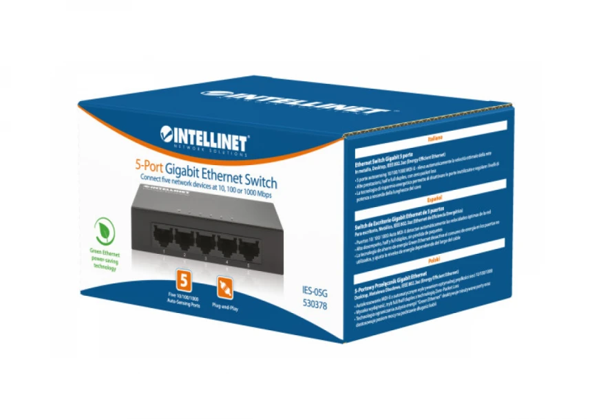 LAN switch Intellinet 530378 10/100/1000 5port/metalni