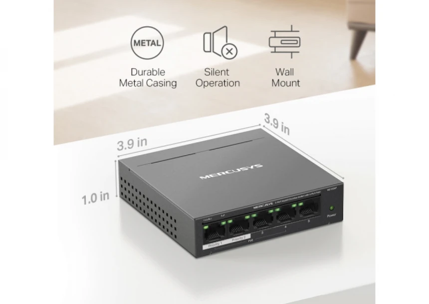 LAN Switch Mercusys MS105GP 5-port 10/100/1000 / 4PoE
