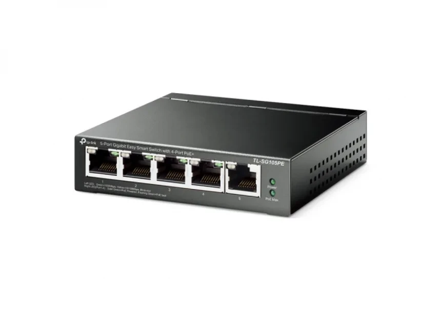 LAN Switch TP-LINK TL-SG105PE 5port 10/100/1000Mbps/4PoE/Metal