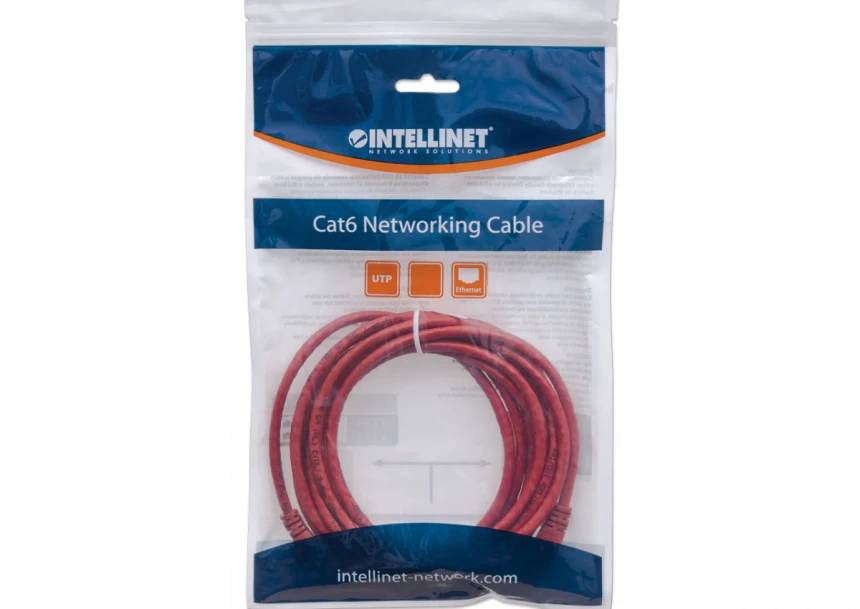 LAN UTP kabl intellinet 342179 Cat6 CCA/Crveni/3m