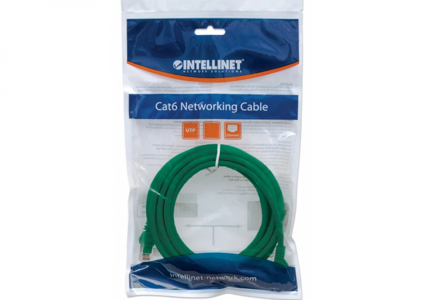 LAN UTP kabl intellinet 342483 Cat6 CCA/Zeleni/1,5m