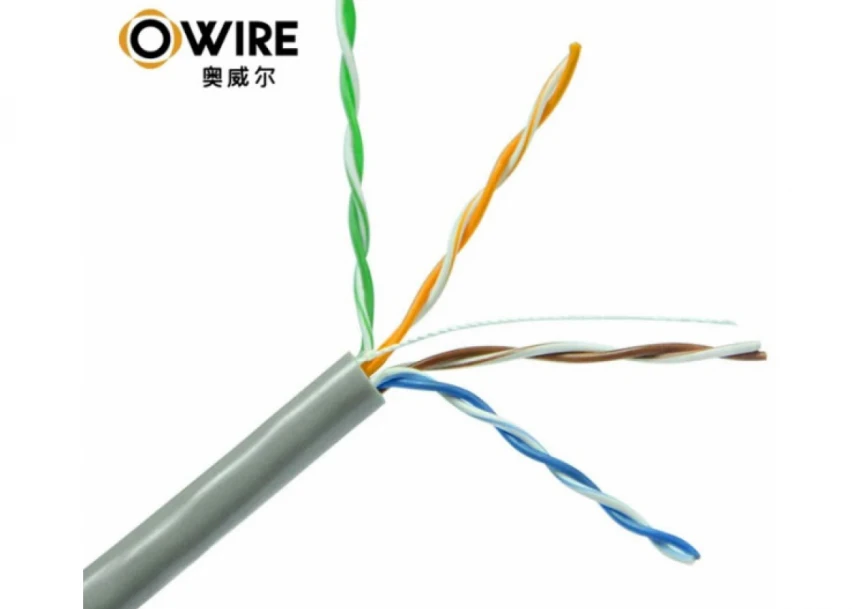 LAN UTP kabl OWIRE Cat5E Solid/CCA/0,5mm/Sivi/305m