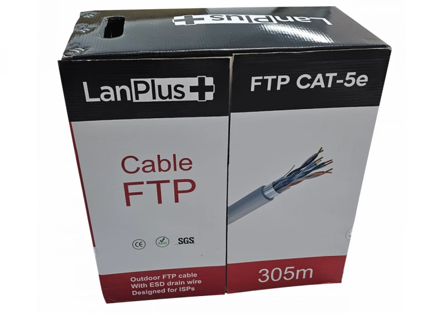 LanPlus FTP CAT5e outdoor, 305m, PE sheath, UV resistant