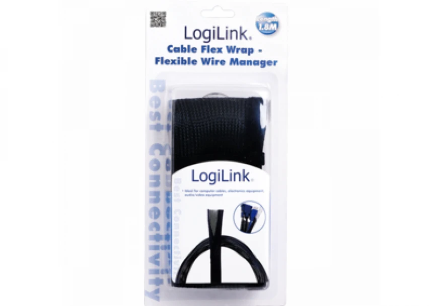 LogiLink fleksibilni dršač kablova 1.8m crni