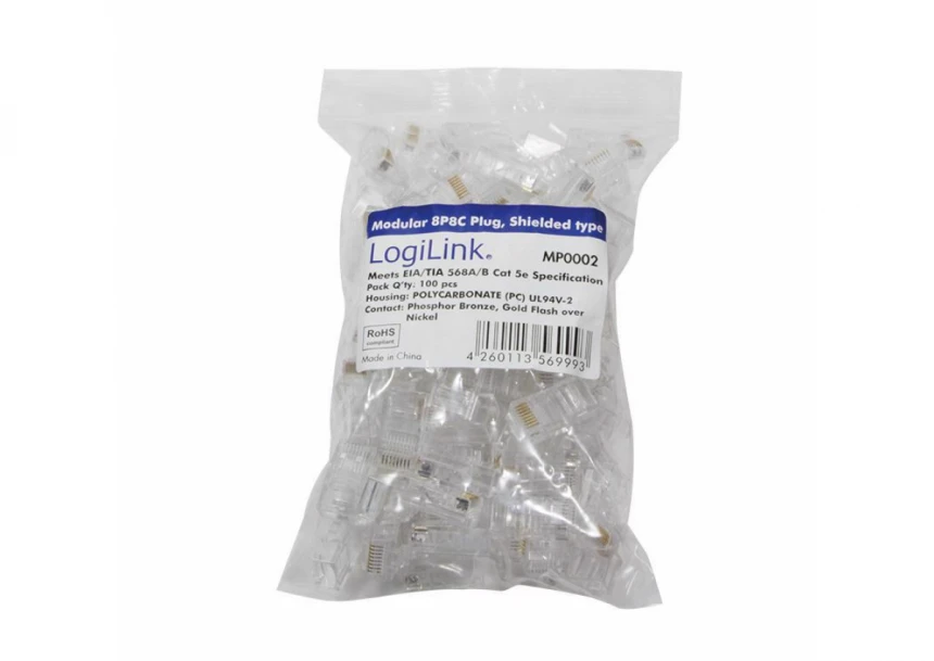 Logilink konektor RJ45 Cat5e 100kom