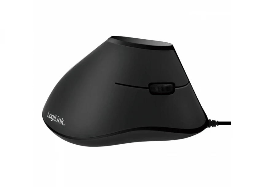 Logilink miš vertikalni ergonomski žičani crni