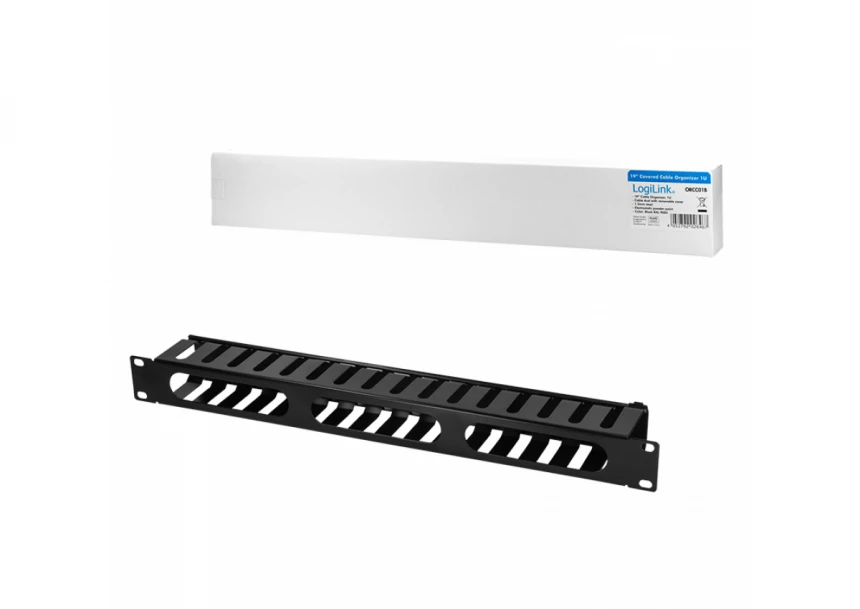 Logilink nosač kablova jednostrani 19"/1U, sa poklopcem