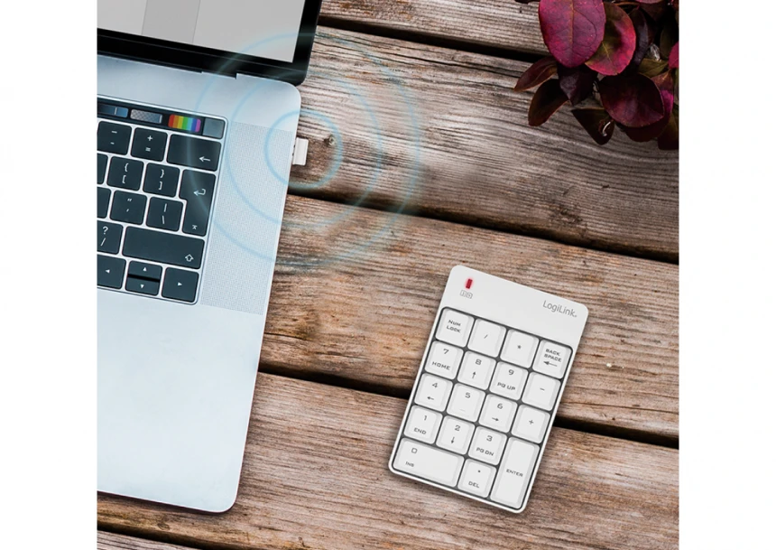 Logilink numpad BT numerička tastatura bela