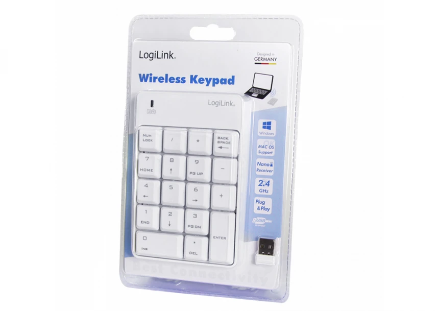 Logilink numpad BT numerička tastatura bela
